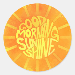 Good Morning, Sunshine. Ronde Sticker
