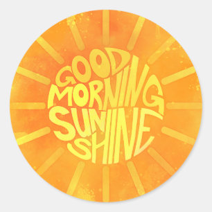 Good Morning, Sunshine. Ronde Sticker