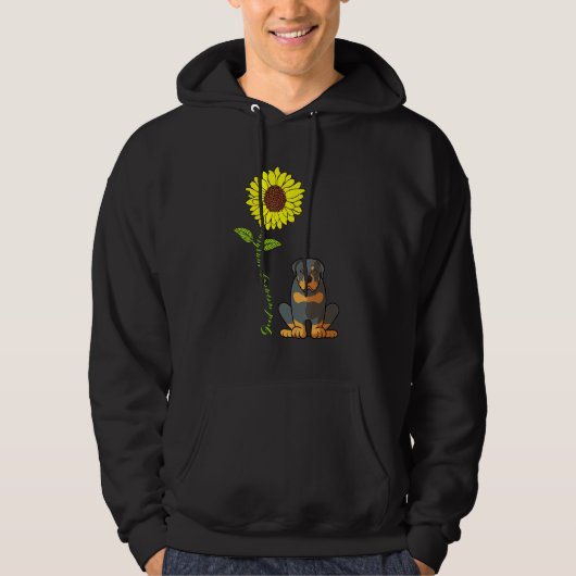 Good Morning Sunshine Rottweiler Dog Hoodie (Voorkant)