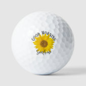 Good Morning Sunshine Sunflower Golfballen (Voorkant)