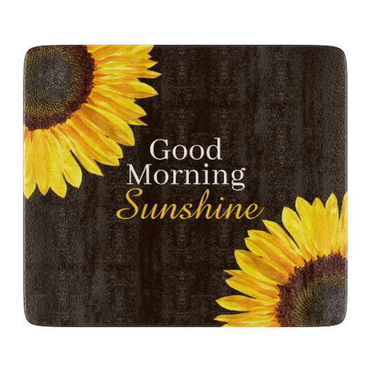 Good Morning Sunshine Sunflower Snijplank (Voorkant)