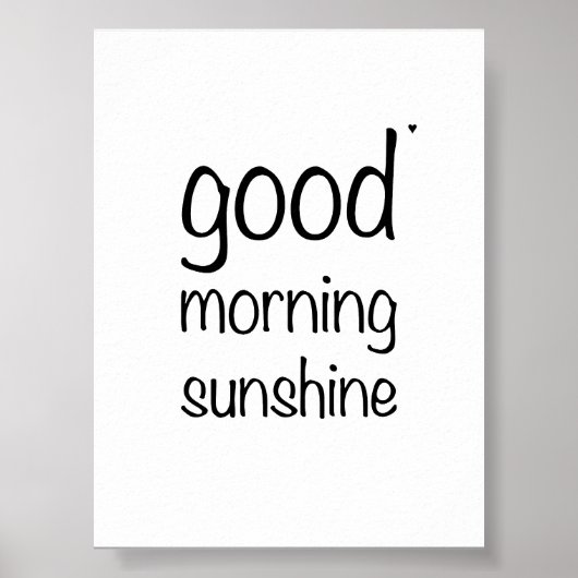 Good morning sunshine - typography poster (Voorkant)