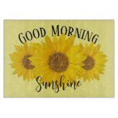 Good Morning Sunshine Yellow Sunflower Snijplank (Voorkant)