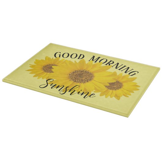 Good Morning Sunshine Yellow Sunflower Snijplank (Hoek)