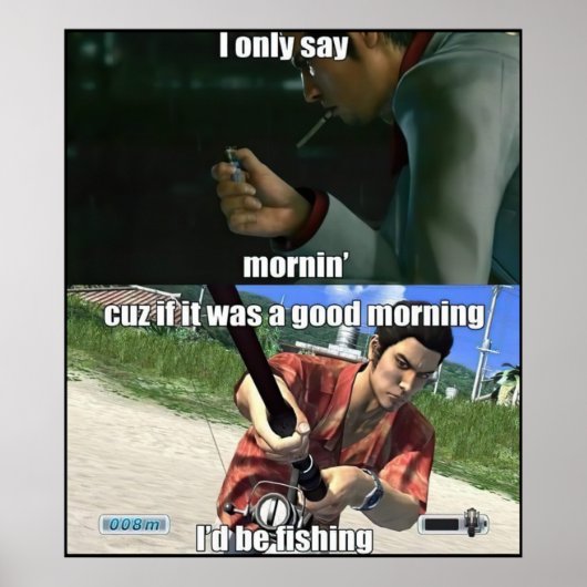Good Morning Yakuza Meme Poster (Voorkant)
