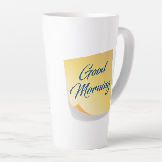 Good Morning Yellow Note Coffee Mug (Angle droit)