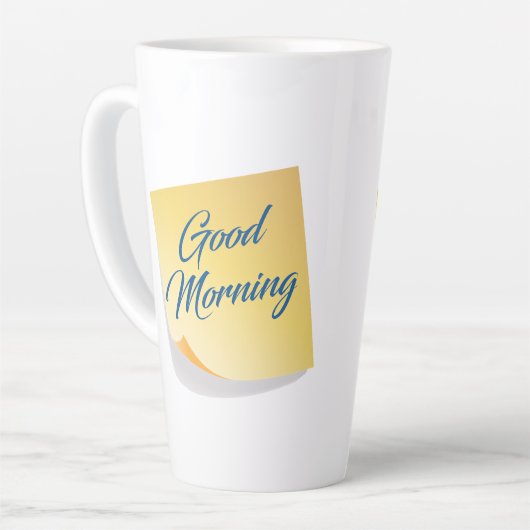Good Morning Yellow Note Coffee Mug (Angle gauche)