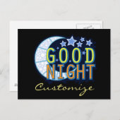 Good Night Crescent Moon Thunder_Cove Briefkaart (Voorkant / Achterkant)
