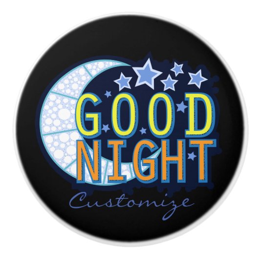 Good Night Crescent Moon Thunder_Cove Keramische Knop (Voorkant)