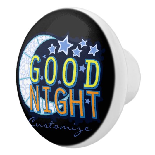 Good Night Crescent Moon Thunder_Cove Keramische Knop (Rechts)