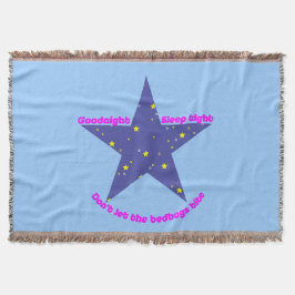 Good Night Sleep Tight Star Deken
