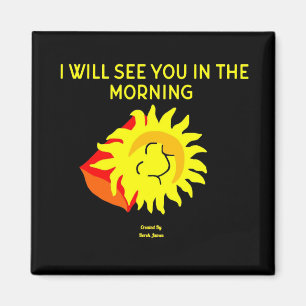 Good Night Sun 2 Inch Square Magnet Magneet