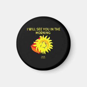 Good Night Sun Round Magnet Magneet