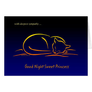 Good Night Sweet Princess CAT-sympathiekaart
