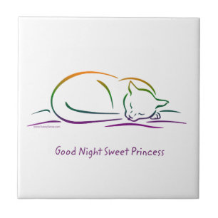 Good Night Sweet Princess (Cat) Tegeltje