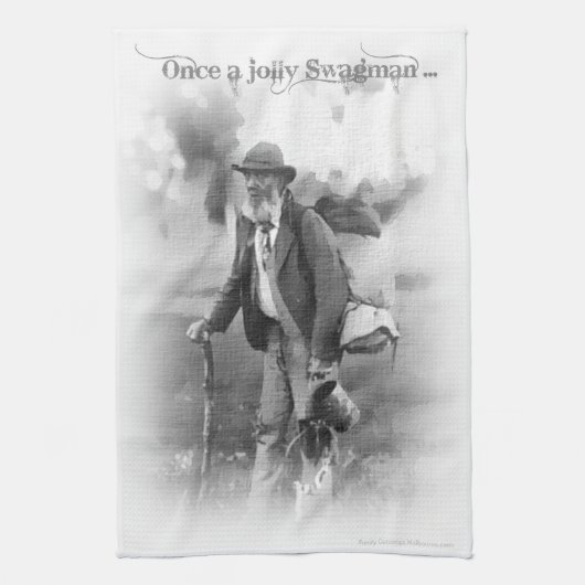 Good Old Jolly Swagman Tea Towel Theedoek (Verticaal)
