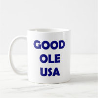 Good Ole USA, Blue-Coffee Mok