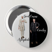 Good Omens badge Ronde Button 4,0 Cm (Voorkant /achterkant)