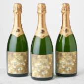Good Riddans 2022, Hallo 2023 Gold Glam nieuwjaar Sparkling Wijnetiket (Flessen)