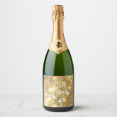 Good Riddans 2022, Hallo 2023 Gold Glam nieuwjaar Sparkling Wijnetiket (Voorkant)