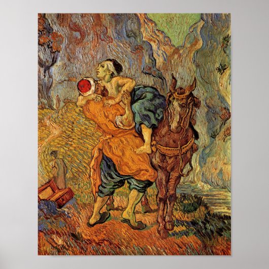 Good Samaritan (na Delacroix), Vincent van Gogh Poster (Voorkant)