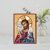 Good Shepherd Folie Feestdagen Briefkaart (Staand Voorkant)