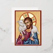 Good Shepherd Folie Feestdagen Briefkaart (Voorkant / Achterkant)