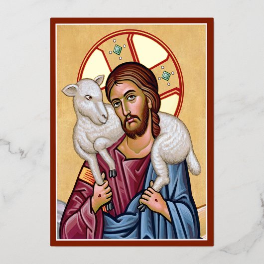Good Shepherd Folie Feestdagenkaart (Voorkant)