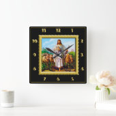 Good Shepherd Square Clock Vierkante Klok (Huis)