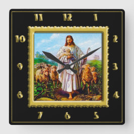 Good Shepherd Square Clock Vierkante Klok