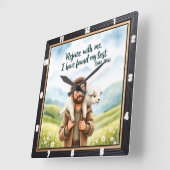 Good Shepherd's Delightful Find Vierkante Klok (Hoek)