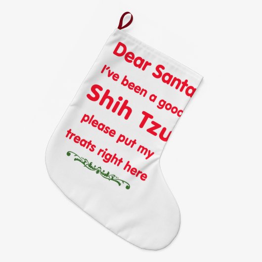 good Shih Tzu Grote Kerstsok (Voorkant (Hangend))