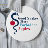 Good Snakes Share Forbidden Apples Ronde Button 6,0 Cm (In situ)