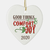 Good Tidings of Comfort & Joy 2020 Keramisch Ornament (Rechts)