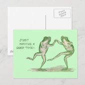 Good Time Frogs Dance Briefkaart (Voorkant / Achterkant)