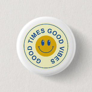 Good Time Retro Ronde Button 3,2 Cm