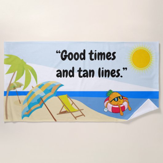 'Good Times' Beach Towel Strandlaken (Voorkant)
