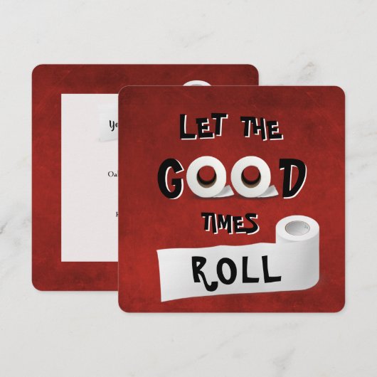 Good Times toiletpapier Kaart (Voorkant / Achterkant)