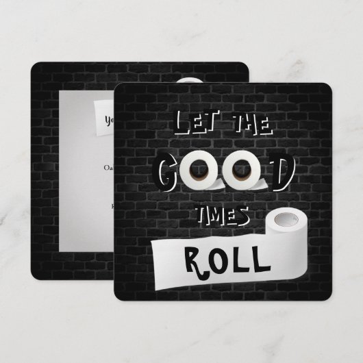 Good Times toiletpapier Kaart (Voorkant / Achterkant)