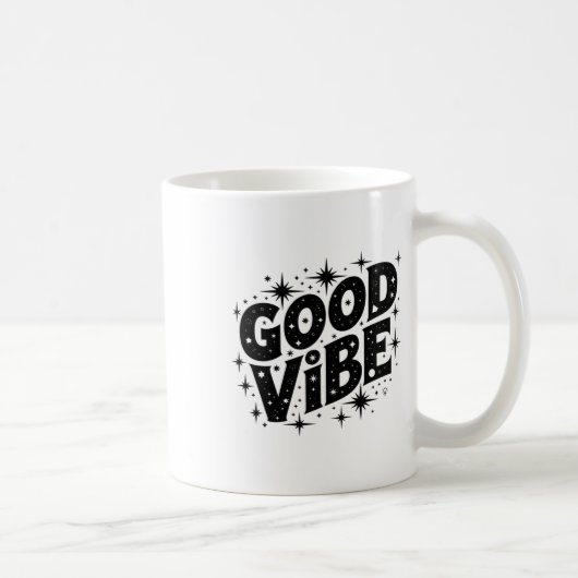 Good Vibe Stars Sticker Koffiemok (Rechts)
