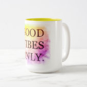 Good Vibes 15 oz Mug à deux tons (Devant droit)