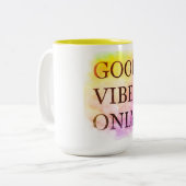 Good Vibes 15 oz Mug à deux tons (Devant gauche)