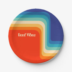 Good Vibes 70s Ombre Papieren Bordje