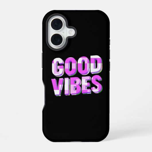 GOOD VIBES – Aangepast iPhone 16 Hoesje (Achterkant)