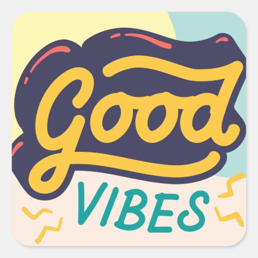 GOOD VIBES AFFIRMATION CITE LE CARRÉ STICKER (Devant)