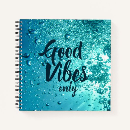 Good Vibes and Cool Blue Water Notitieboek (Voorkant)