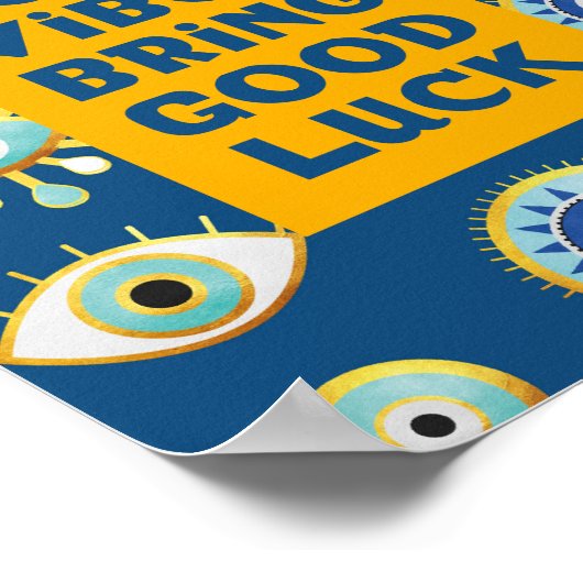 Good Vibes apporte Good Luck oeil affiche (Coin)