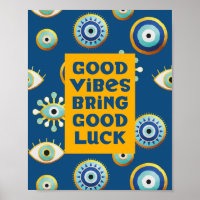 Good Vibes apporte Good Luck oeil affiche