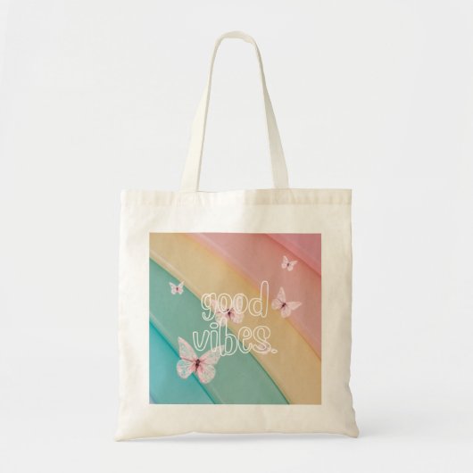 Good Vibes Butterflies (geen pasta) Canvas tas (Voorkant)