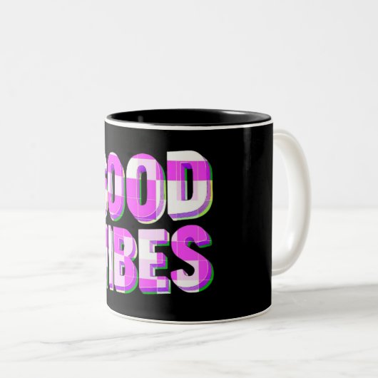 Good Vibes Coffee Mok (Voorkant rechts)